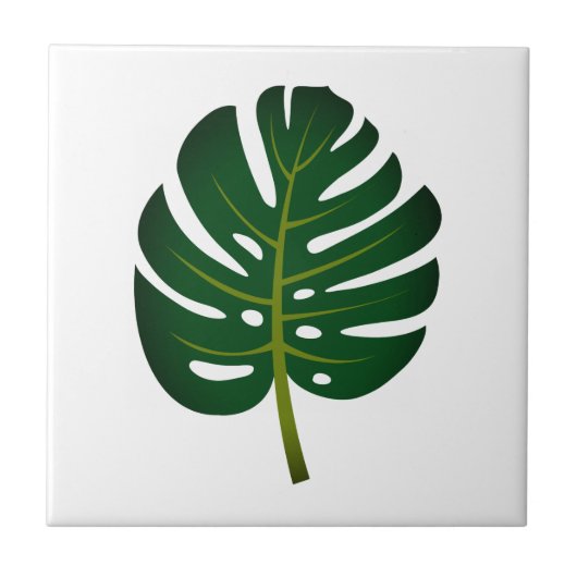 Spezielle Keramik Monstera Fliese (Vorderseite)