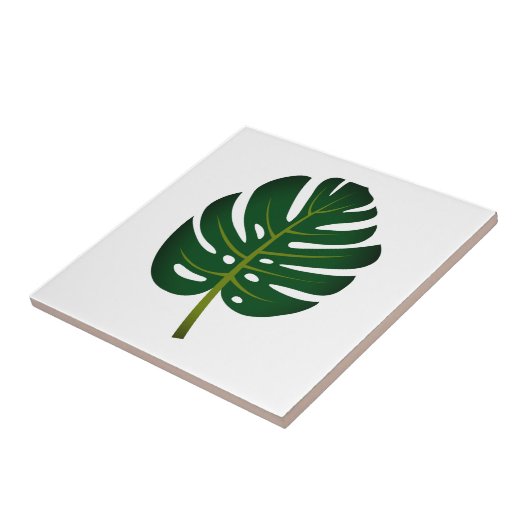 Spezielle Keramik Monstera Fliese (Seite)