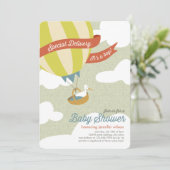 Spezielle Kinderdusche Einladung - Junge (Stehend Vorderseite)