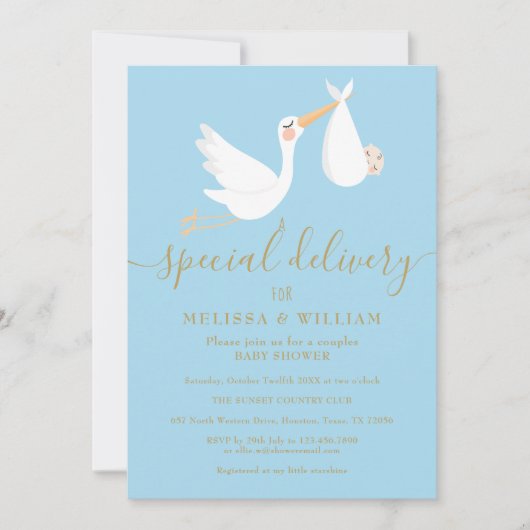 Spezielle Kinderdusche / Sprinkle Einladung (Vorderseite)