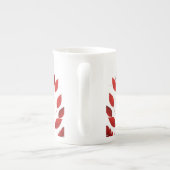 Spezielle Knochen-China Tasse mit Blätter und Natu (Rückseite)