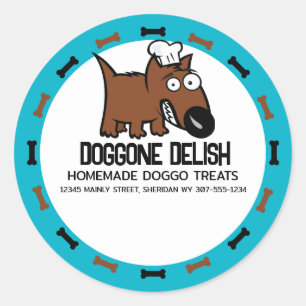 Spezielle Koch- und Hundefutter-Leckereien Runder Aufkleber