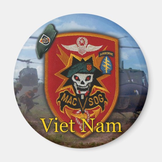 Spezielle Kräfte Grüne Beeren Macvsog vietnam Magnet (Vorne)