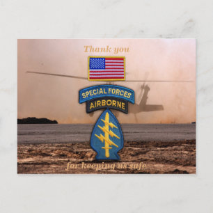 Spezielle Kräfte Grüne Berets Veteranen-Patch Postkarte