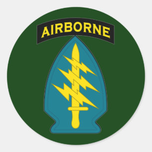 Spezielle Kräfte - im Flugzeug - Schulterflecken Runder Aufkleber