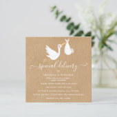 Spezielle Lieferantenpaare Babydusche / Sprinkle Einladung (Stehend Vorderseite)