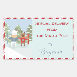 Spezielle Lieferkleber für die Rüstung des Polarbä Rechteckiger Aufkleber