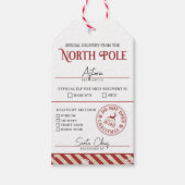 Spezielle Lieferung an den Nordpol bzw. Nizza Geschenkanhänger (Vorderseite)