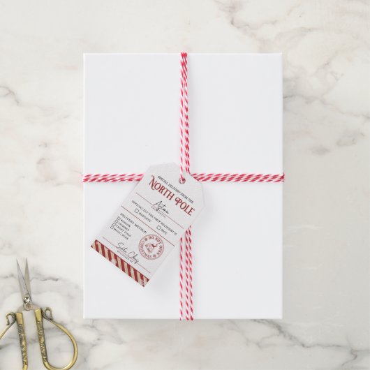 Spezielle Lieferung an den Nordpol bzw. Nizza Geschenkanhänger (Mit Garn)