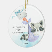 Spezielle Lieferung Baby's First Christmas Raccoon Keramik Ornament (Links)