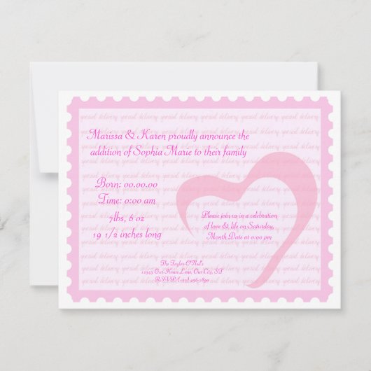 Spezielle Lieferung Einladung (Vorderseite)