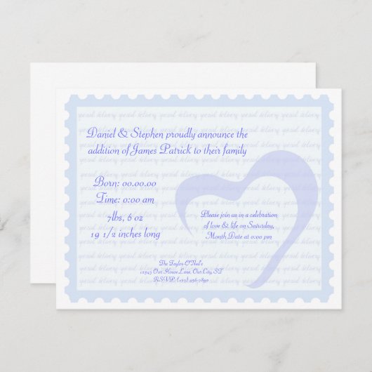 Spezielle Lieferung Einladung (Vorne/Hinten)