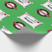 Spezielle Lieferung Name des Kindes "Nordpol" "Grü Geschenkpapier (Ecke)