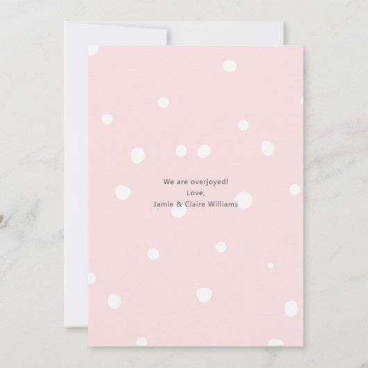 Spezielle Lieferung Niedliches Foto Geburtsankündi Ankündigung (Rückseite)