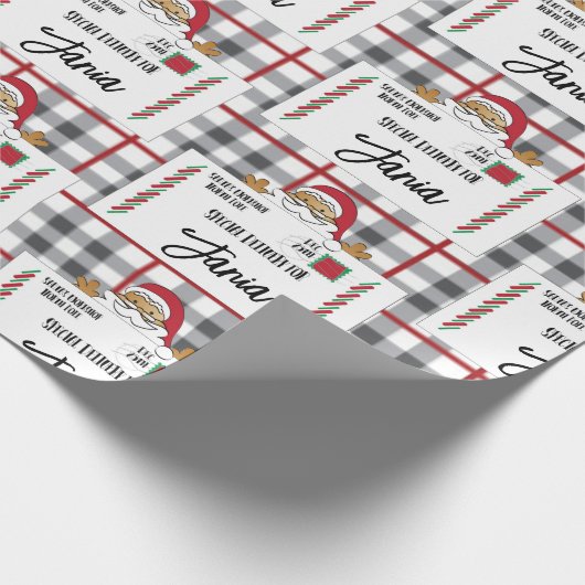 Spezielle Lieferung Personalisiertes Kind an den S Geschenkpapier (Ecke)