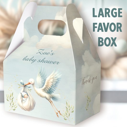 Spezielle Lieferung Stork Boy Baby Dusche groß Geschenkschachtel