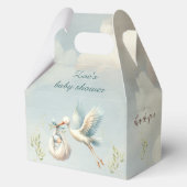 Spezielle Lieferung Stork Boy Baby Shower Medium Geschenkschachtel (Vorderseite)