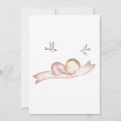 Spezielle Lieferung Stork Pink Baby Girl Babydusch Einladung (Rückseite)