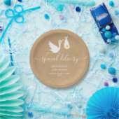 Spezielle Lieferung Stork Star Kinderdusche Rustik Pappteller (Party)