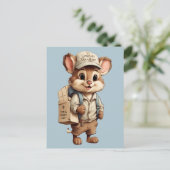 Spezielle Lieferung von Tieren niedlicher Cartoon Postkarte (Stehend Vorderseite)