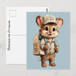 Spezielle Lieferung von Tieren niedlicher Cartoon Postkarte