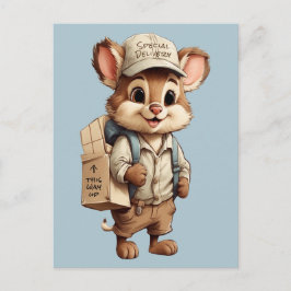 Spezielle Lieferung von Tieren niedlicher Cartoon Postkarte