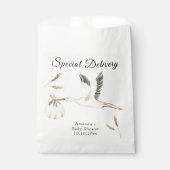 Spezielle Lieferung Wasserfarben Stork Baby Dusche Geschenktütchen (Vorderseite)