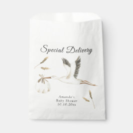 Spezielle Lieferung Wasserfarben Stork Baby Dusche Geschenktütchen