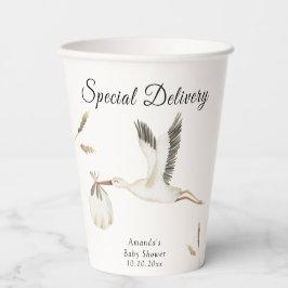 Spezielle Lieferung Wasserfarben Stork Baby Dusche Pappbecher