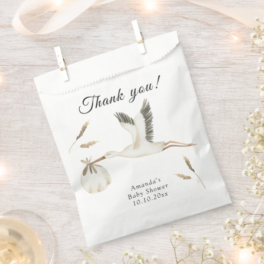 Spezielle Lieferung Wasserfarbstorch Danke Geschenktütchen (Ausgeschnitten)