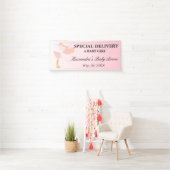 Spezielle Lieferungs-Storch-Baby-Duschen-Fahne Banner (Insitu)