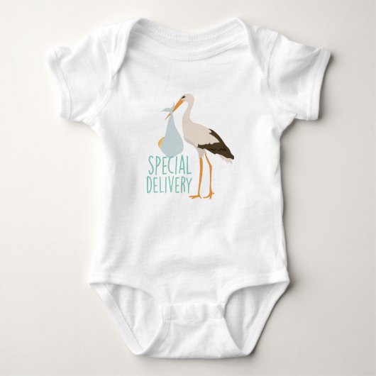 Spezielle Lieferungs-Storch Baby Strampler (Vorderseite)