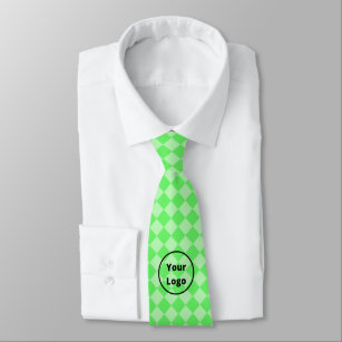 Spezielle Logo-Grüne Diamantformen Krawatte