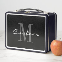 Spezielle Lunchbox aus schwarzem Metall mit elegan