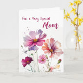 Spezielle Mama Muttertagskosmos Blume Karte (Gelbe Blume)