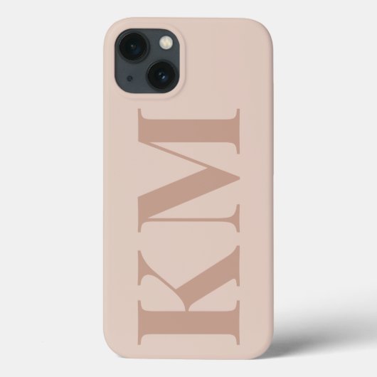Spezielle Monogramm-Initialen boho blush minimalis Case-Mate iPhone Hülle (Rückseite)