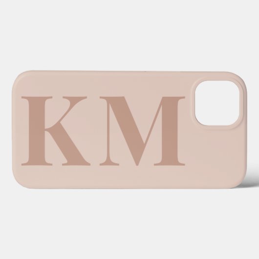 Spezielle Monogramm-Initialen boho blush minimalis Case-Mate iPhone Hülle (Rückseite (Horizontal))