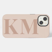Spezielle Monogramm-Initialen boho blush minimalis iPhone Hülle (Rückseite (Horizontal))