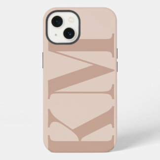 Spezielle Monogramm-Initialen boho blush minimalis iPhone 13 Hülle