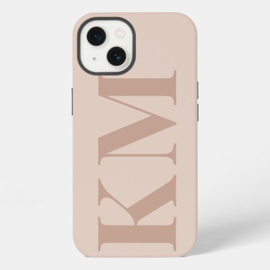 Spezielle Monogramm-Initialen boho blush minimalis iPhone Hülle (Rückseite)