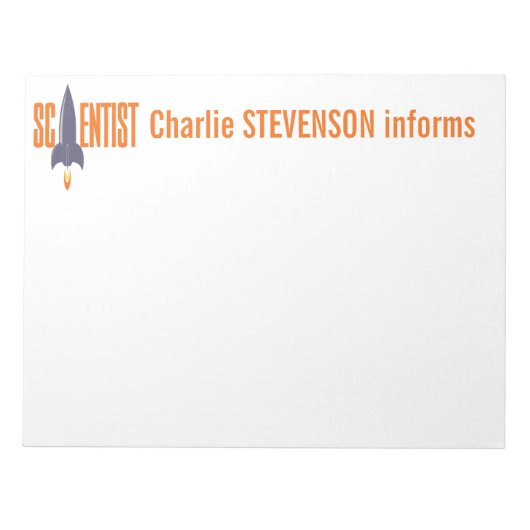 Spezielle Notebooks von Rocket Scientist Notizblock (Vorderseite)