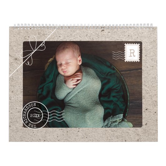 Spezielle Paketfamilie Foto Porto Briefmarke Kalender (Titelbild)