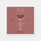 Spezielle Papierservietten aus Rotwein (Vorderseite)