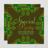 Spezielle Party Einladungen der Green Earth Goddes (Vorne/Hinten)