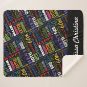 Spezielle Personalisierte Monogramm für die 60. Ge Sherpadecke (Vorderseite (Horizontal))