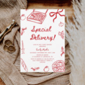 Spezielle Pizza Baby Dusche Einladung