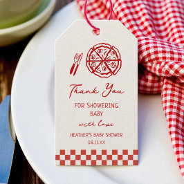Spezielle Pizza Themed Baby Dusche Geschenkanhänger