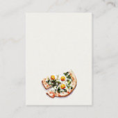 Spezielle Pizzabücher für Babydusche Begleitkarte (Rückseite)