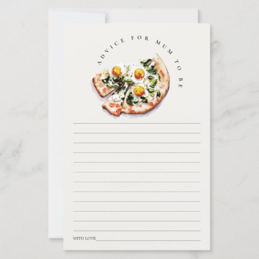 Spezielle Pizzaempfehlung für Mama Baby Dusche (Vorderseite)