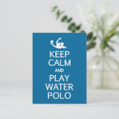 Spezielle Postkarte behalt Calm & Play Water Polo (Stehend Vorderseite)